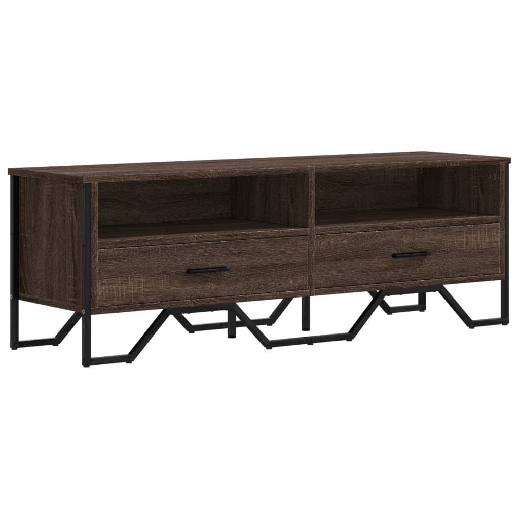 TV Cabinet Brown Oak 122x34x41 cm Engineered Wood