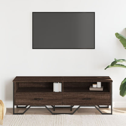 TV Cabinet Brown Oak 122x34x41 cm Engineered Wood