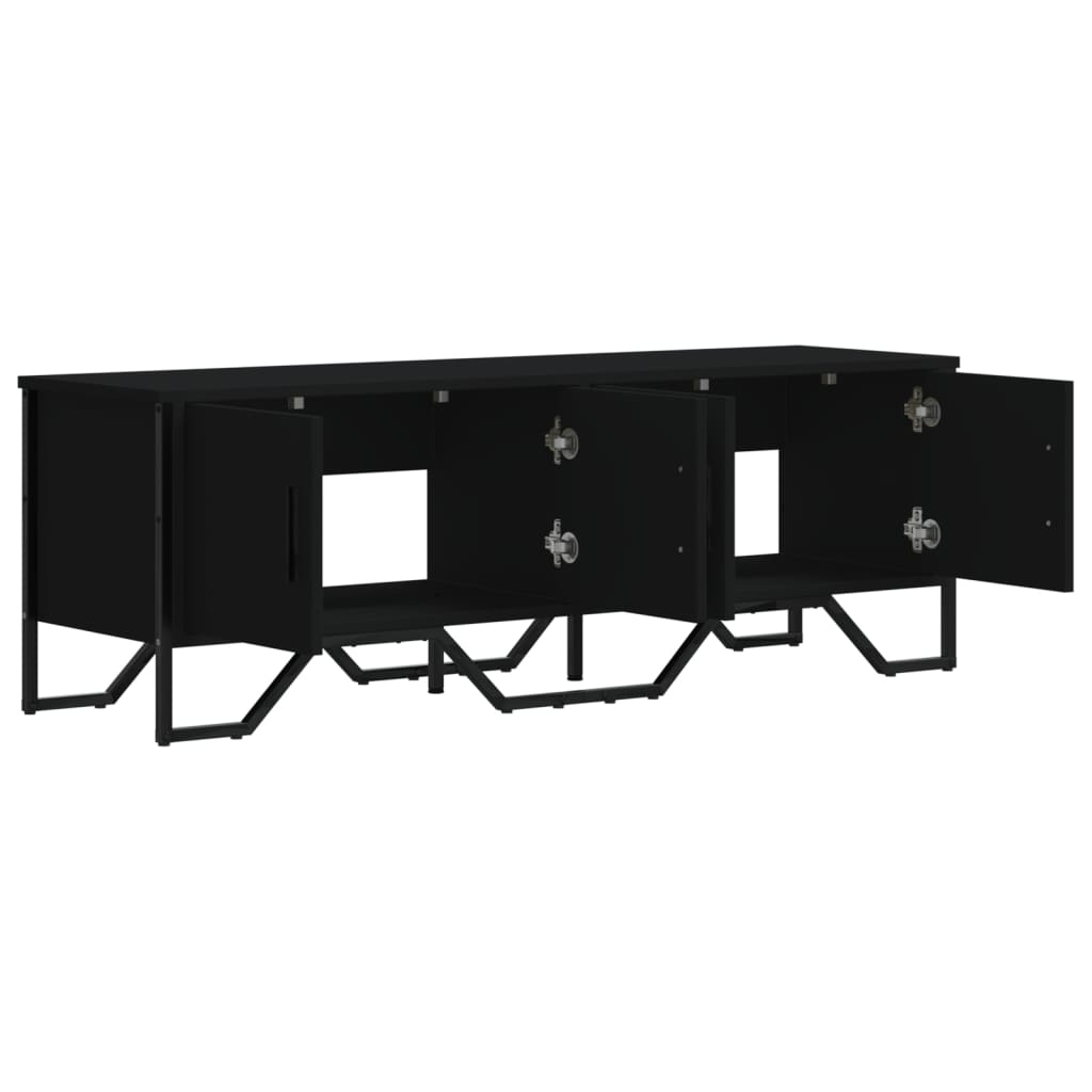 TV Cabinet Black 122x34x41 cm Engineered Wood