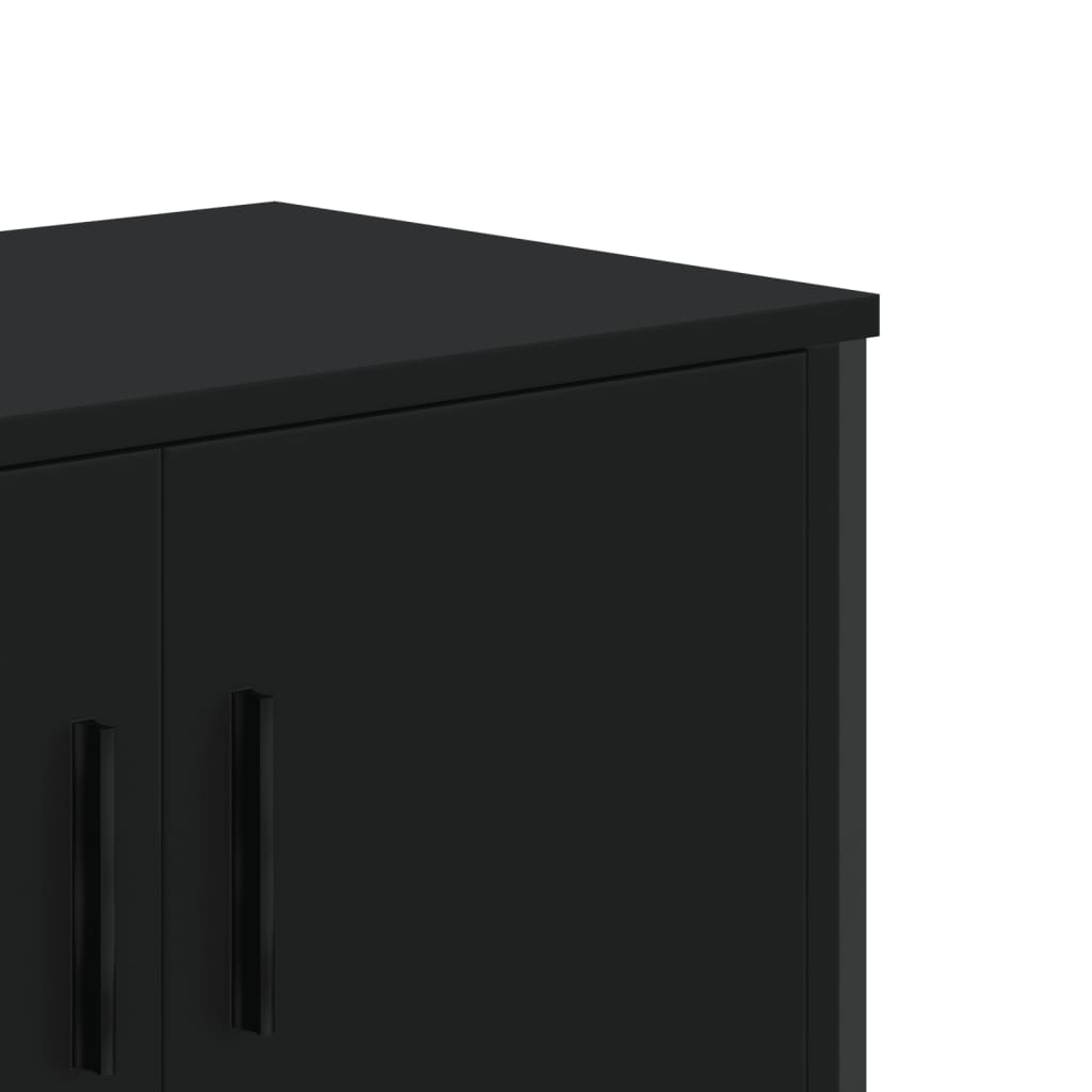 TV Cabinet Black 122x34x41 cm Engineered Wood