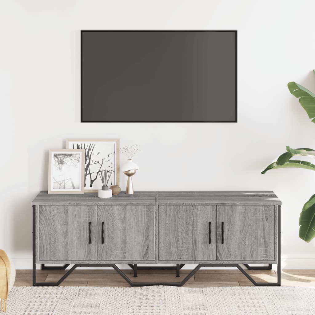 TV Cabinet Grey Sonoma 122x34x41 cm Engineered Wood