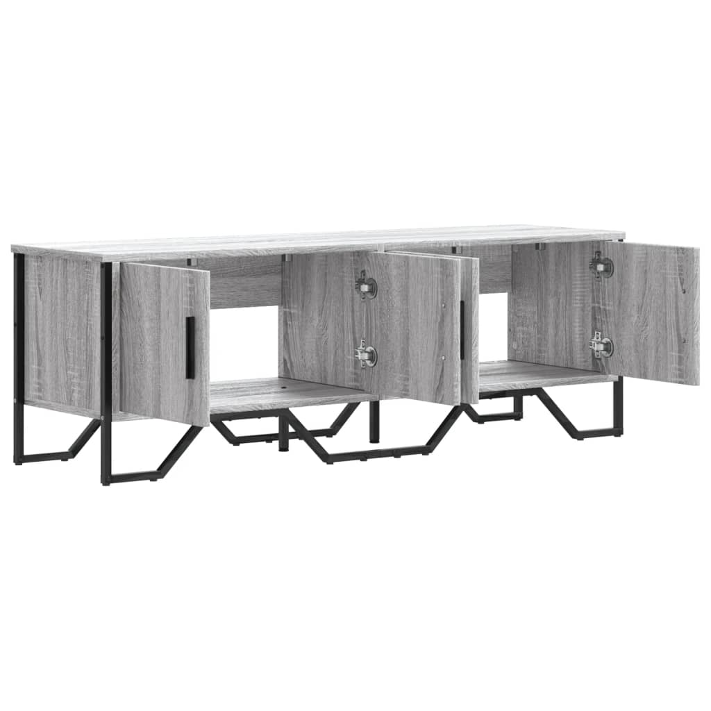 TV Cabinet Grey Sonoma 122x34x41 cm Engineered Wood