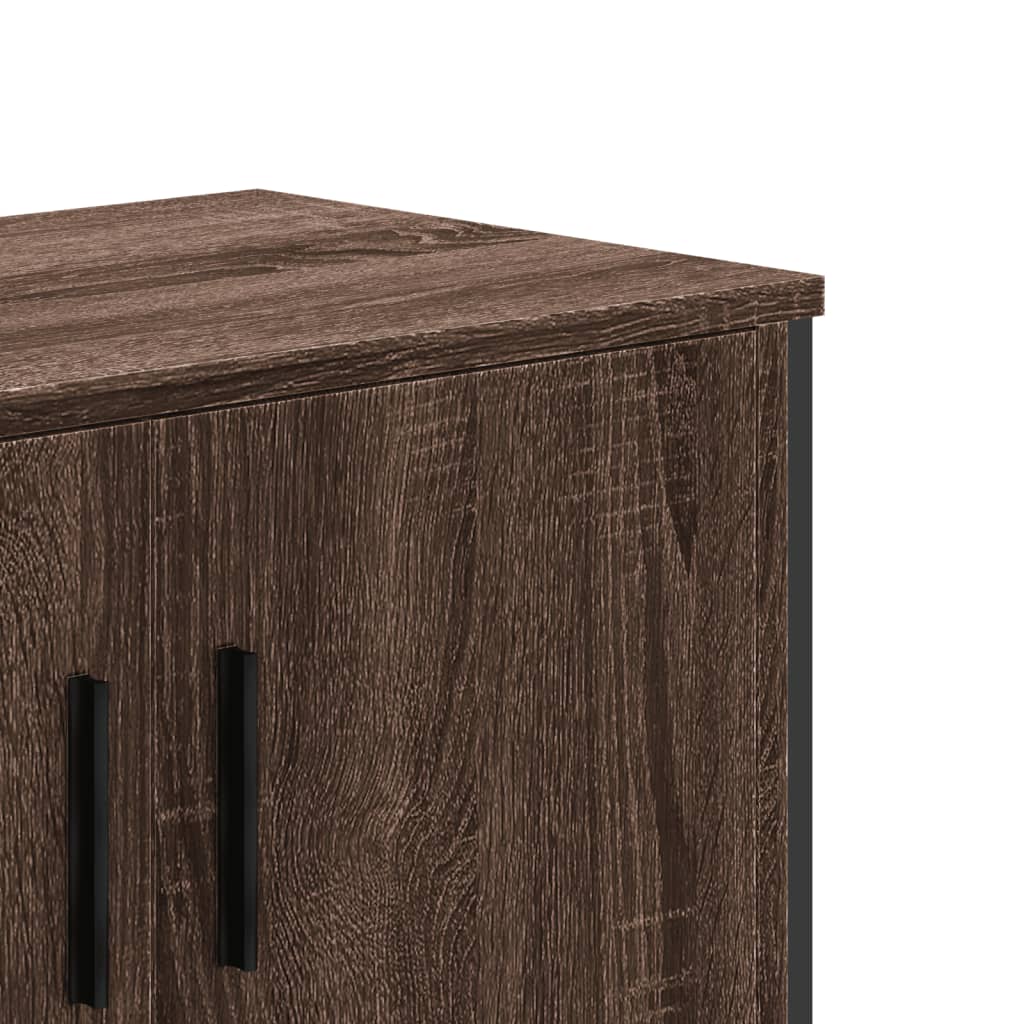 TV Cabinet Brown Oak 122x34x41 cm Engineered Wood