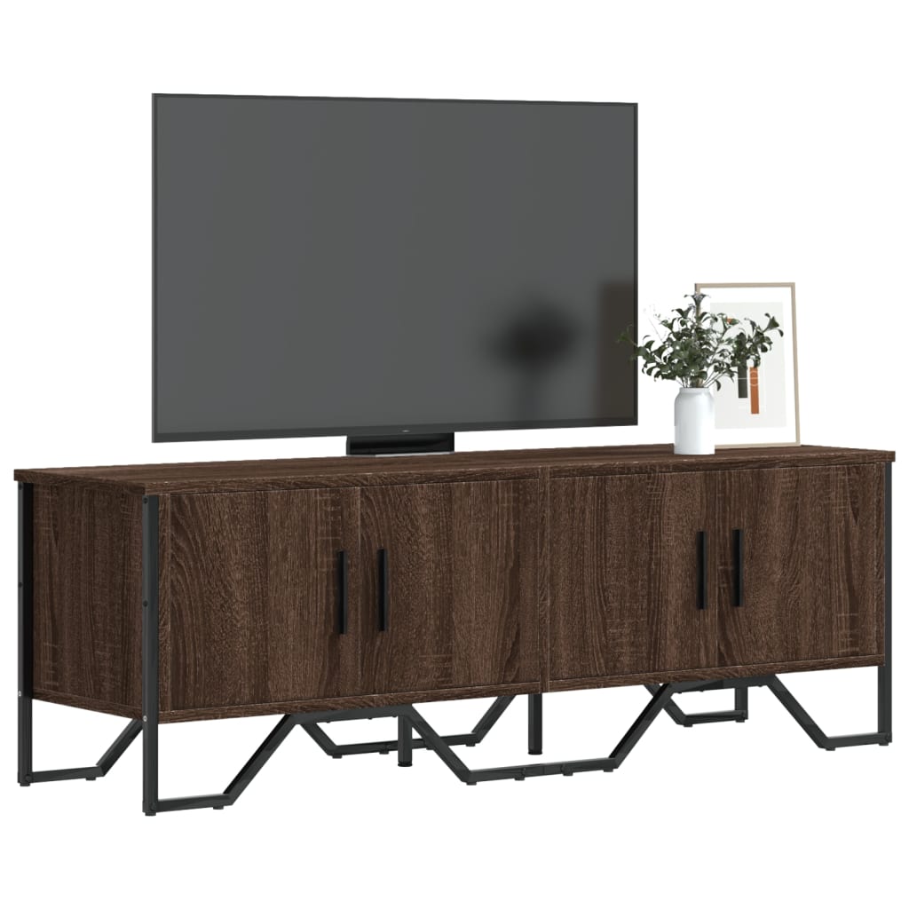 TV Cabinet Brown Oak 122x34x41 cm Engineered Wood