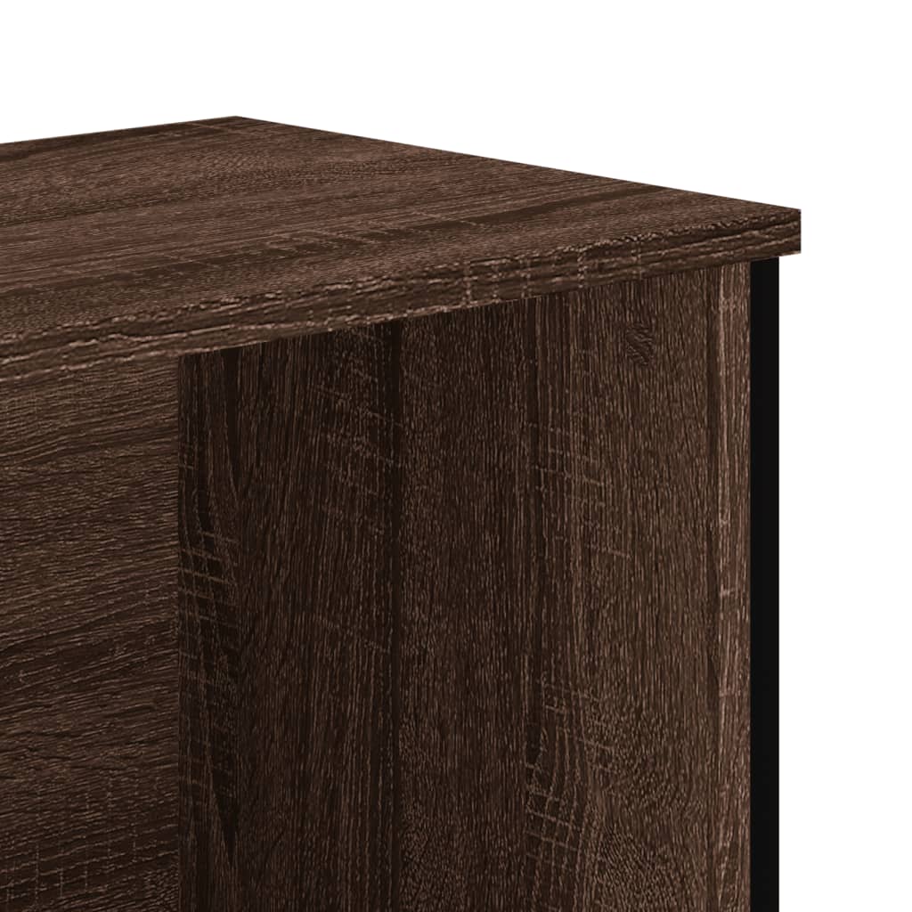 Bookcase Brown Oak 50x31x74.5 cm Engineered Wood