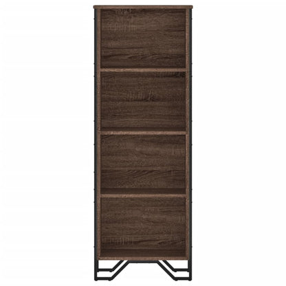 Bookcase Brown Oak 50x31x137.5 cm Engineered Wood