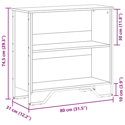 Bookcase Sonoma Oak 80x31x74.5 cm Engineered Wood