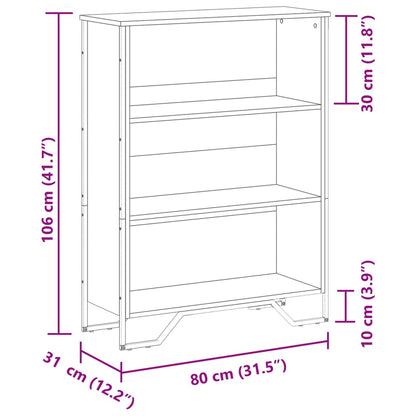 Bookcase Sonoma Oak 80x31x106 cm Engineered Wood