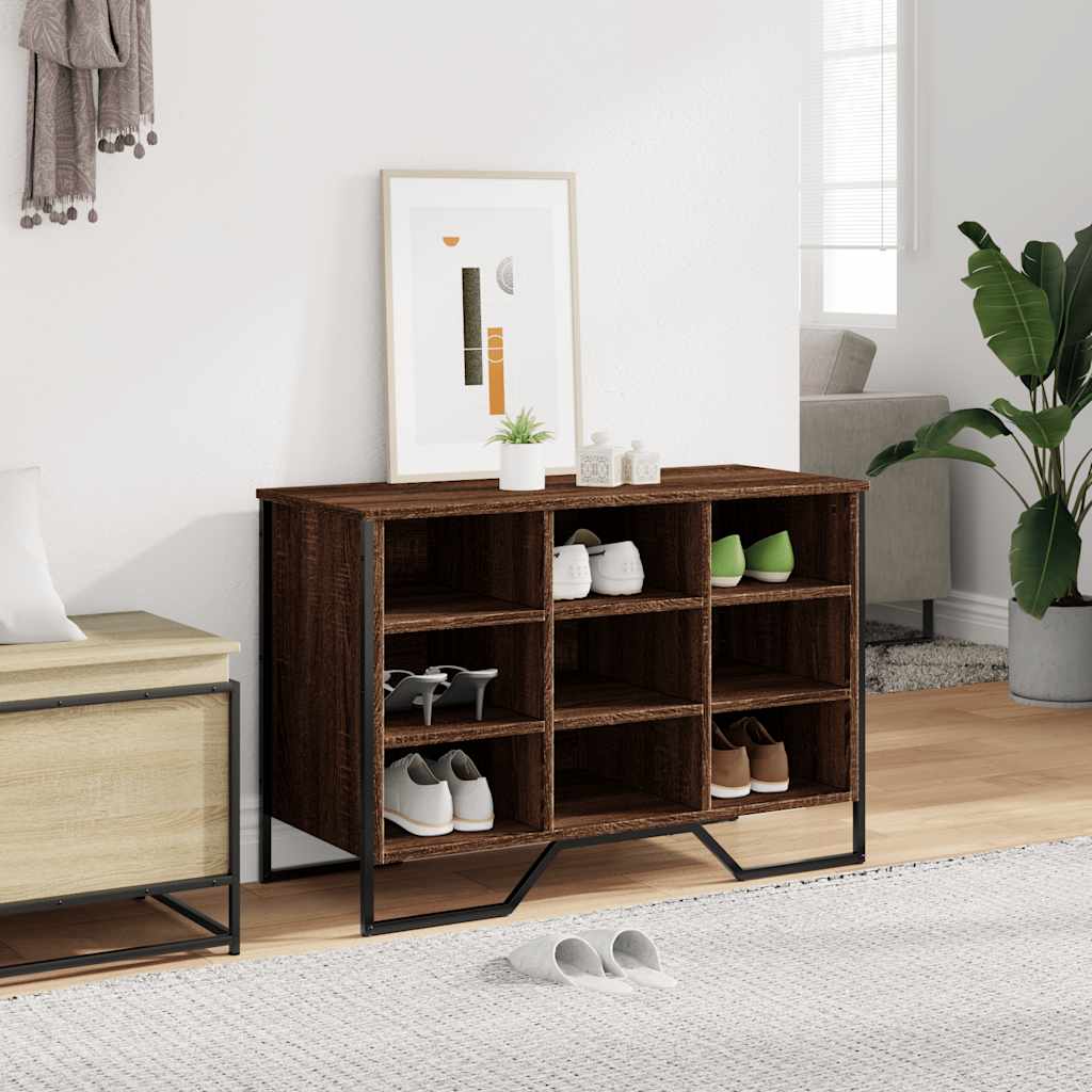 Shoe Cabinet Brown Oak 90x38x61.5 cm Engineered Wood