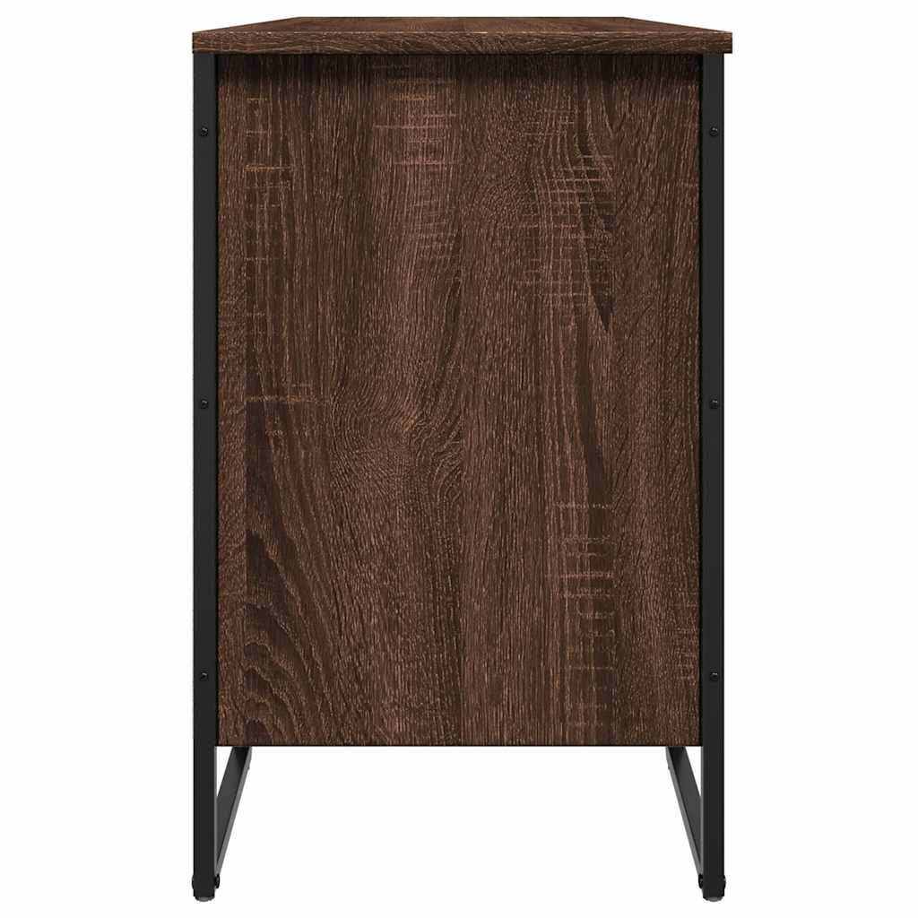 Shoe Cabinet Brown Oak 90x38x61.5 cm Engineered Wood