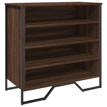 Shoe Cabinet Brown Oak 80x38x78 cm Engineered Wood