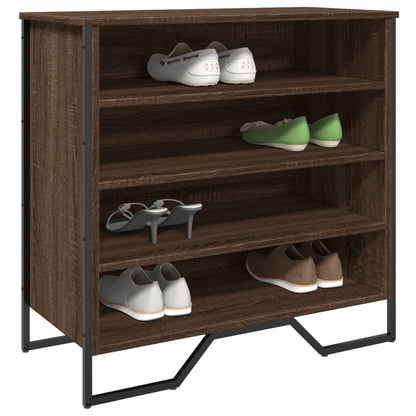 Shoe Cabinet Brown Oak 80x38x78 cm Engineered Wood