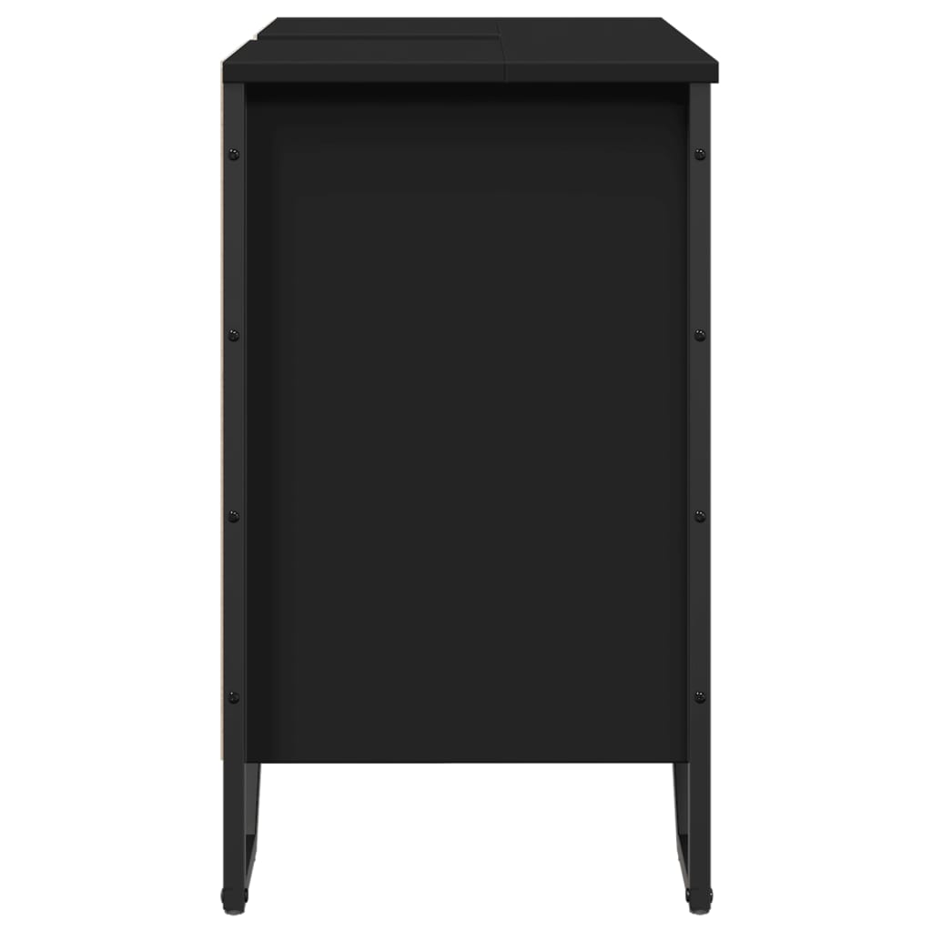 Bathroom Sink Cabinet Black 60x35x60 cm Engineered Wood