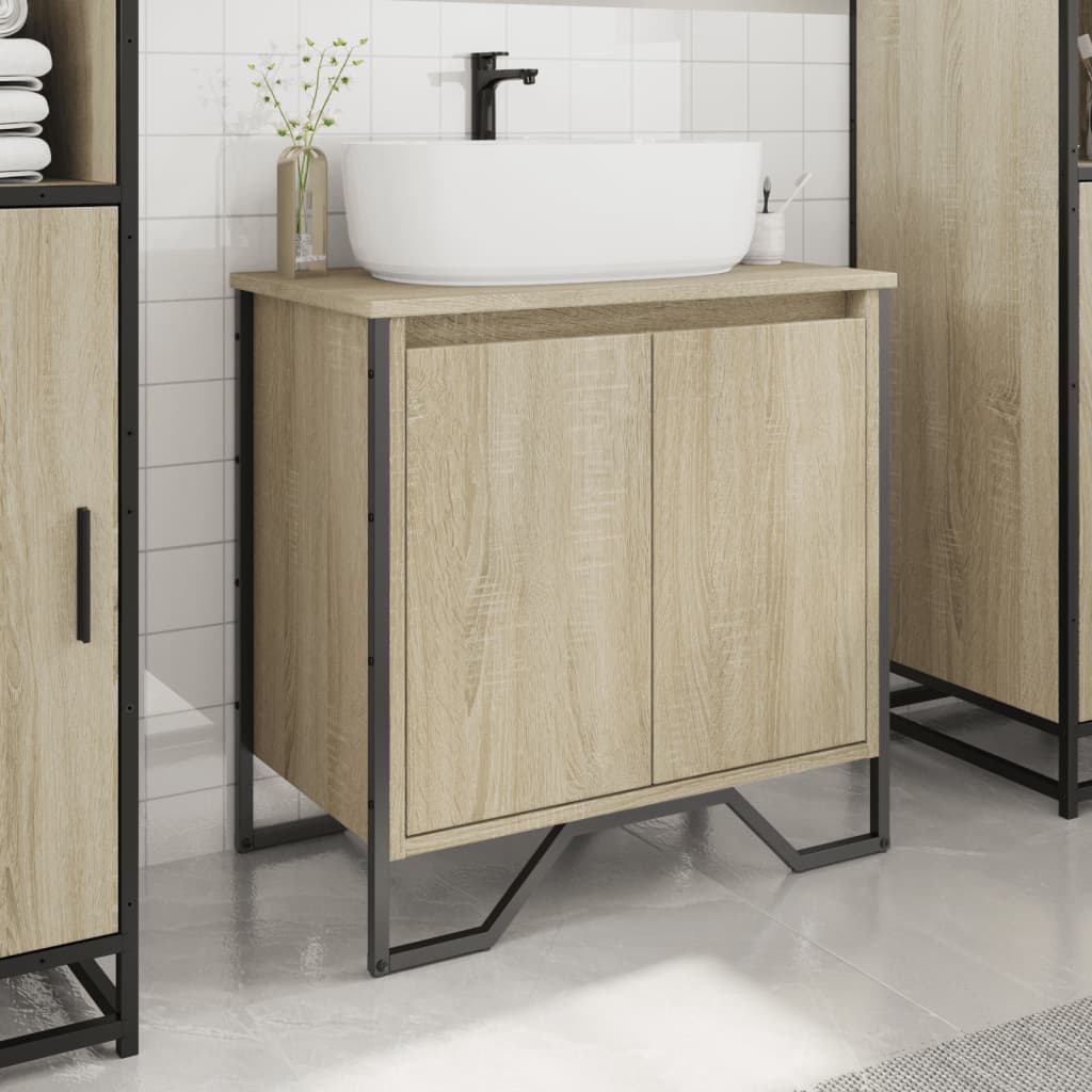 Bathroom Sink Cabinet Sonoma Oak 60x35x60 cm Engineered Wood