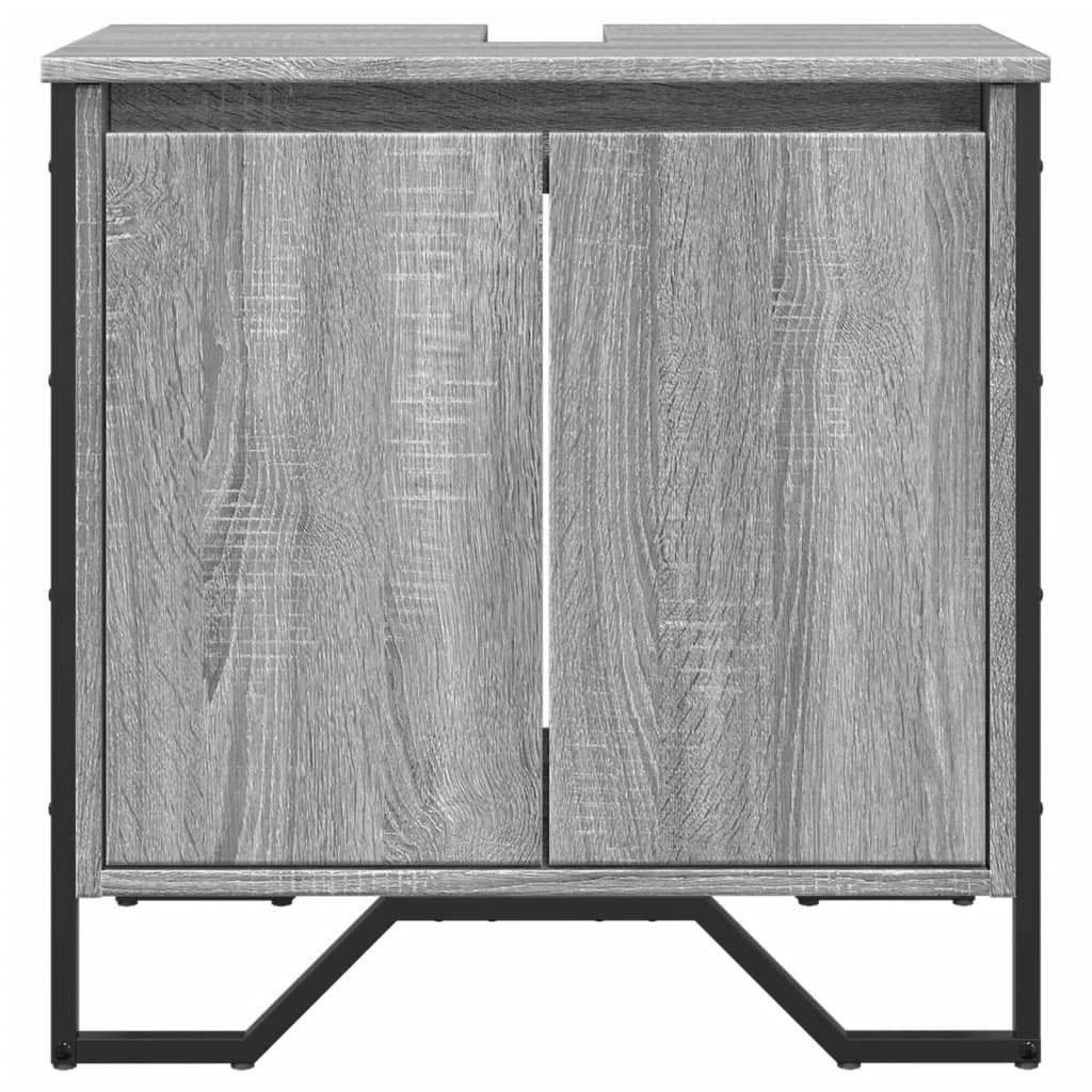 Bathroom Sink Cabinet Grey Sonoma 60x35x60 cm Engineered Wood