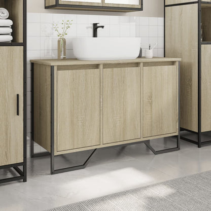 Bathroom Sink Cabinet Sonoma Oak 91x35x60 cm Engineered Wood