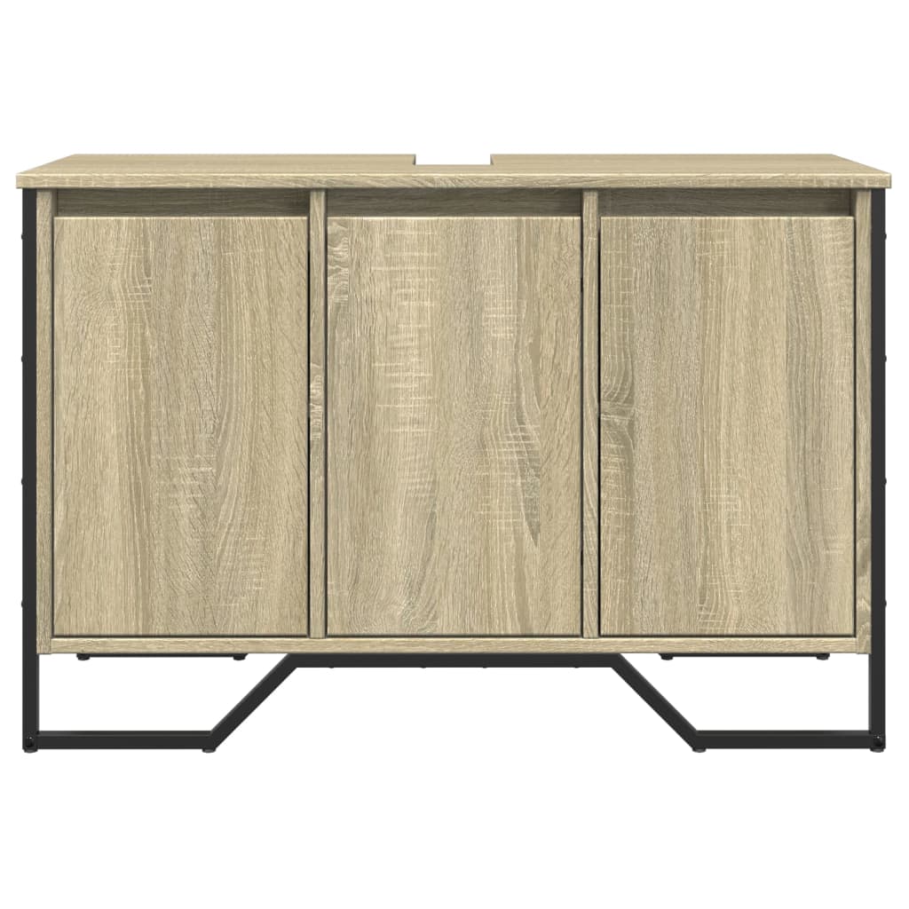 Bathroom Sink Cabinet Sonoma Oak 91x35x60 cm Engineered Wood