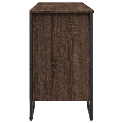 Bathroom Sink Cabinet Brown Oak 91x35x60 cm Engineered Wood