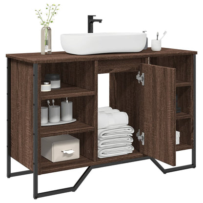 Bathroom Sink Cabinet Brown Oak 91x35x60 cm Engineered Wood