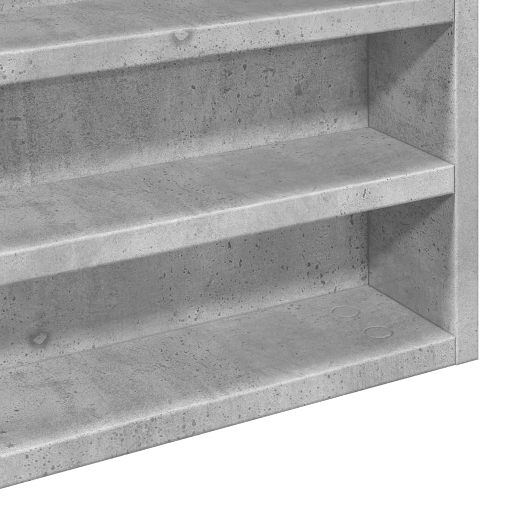 Vitrine Cabinet Concrete Grey 100x8.5x58 cm Engineered Wood