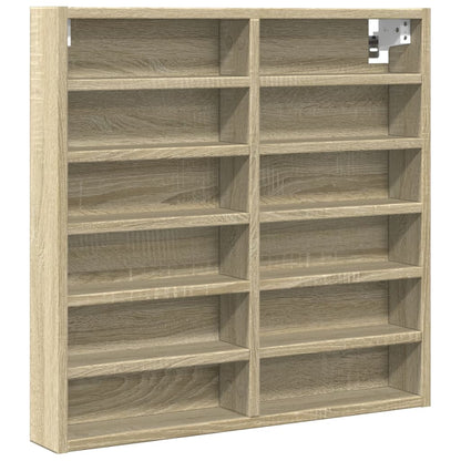 Vitrine Cabinet Sonoma Oak 60x8.5x58 cm Engineered Wood