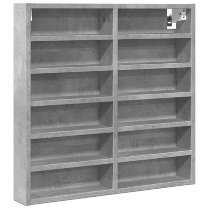 Vitrine Cabinet Concrete Grey 60x8.5x58 cm Engineered Wood