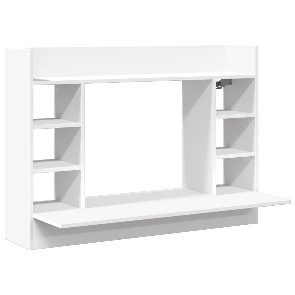 Wall-Mounted Desk White 105x48x75 cm Engineered Wood