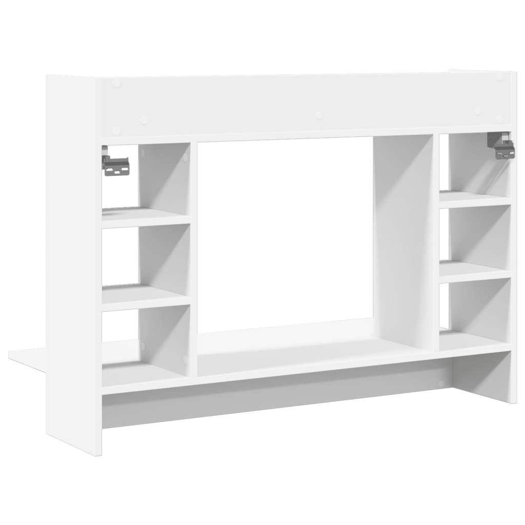 Wall-Mounted Desk White 105x48x75 cm Engineered Wood