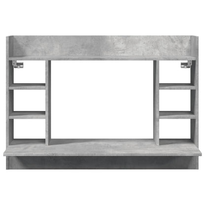 Wall-Mounted Desk Concrete Grey 105x48x75 cm Engineered Wood