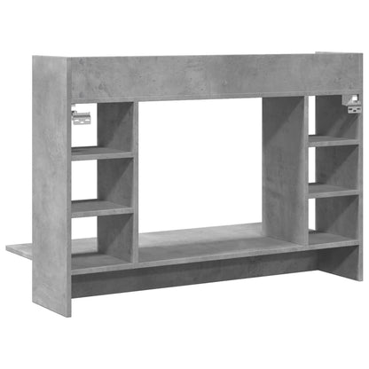 Wall-Mounted Desk Concrete Grey 105x48x75 cm Engineered Wood