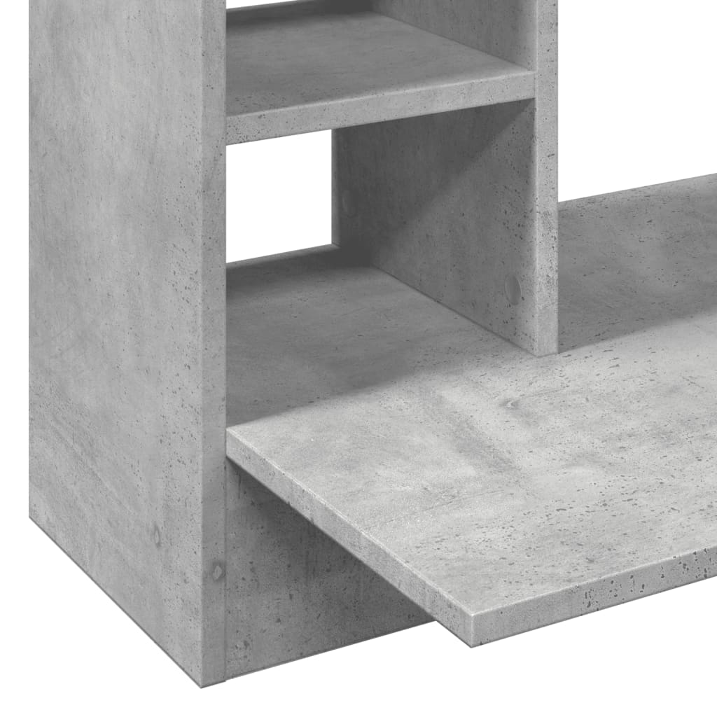 Wall-Mounted Desk Concrete Grey 105x48x75 cm Engineered Wood