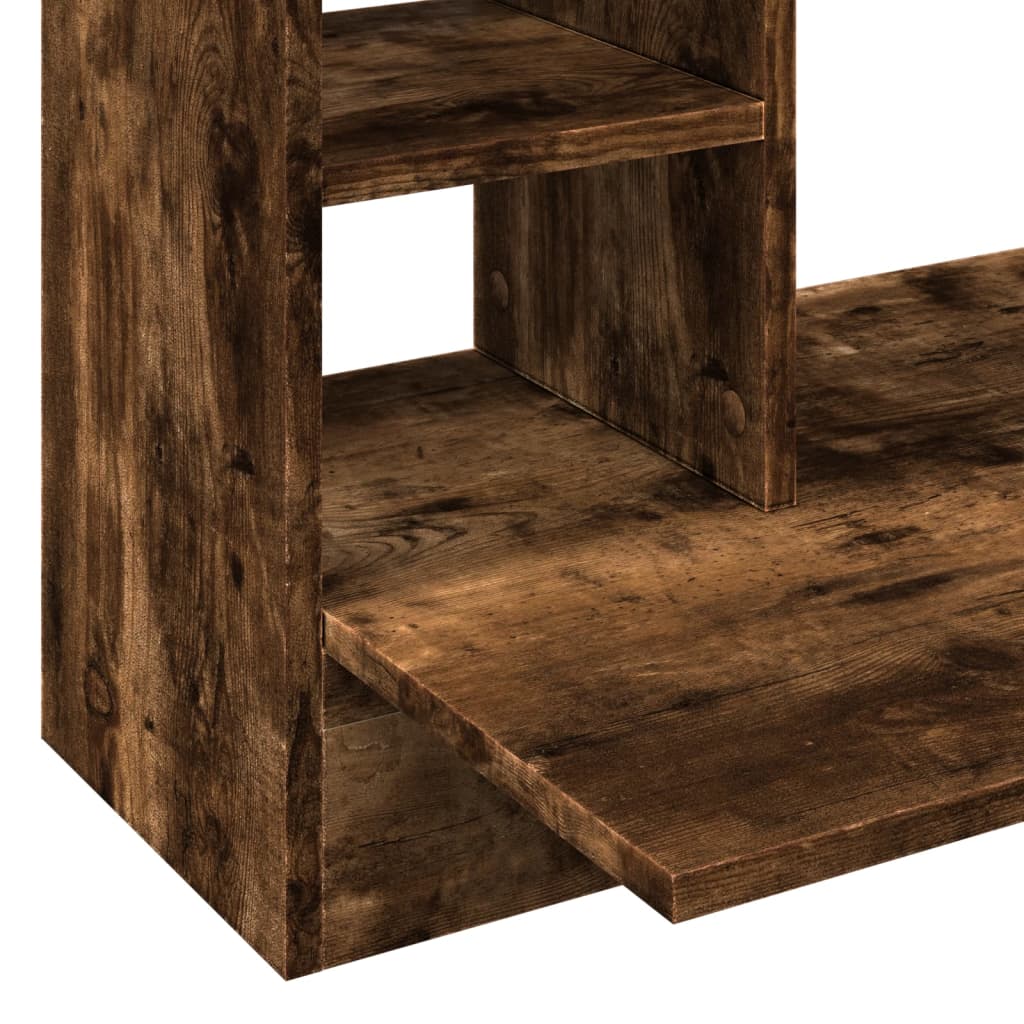 Wall-Mounted Desk Smoked Oak 105x48x75 cm Engineered Wood