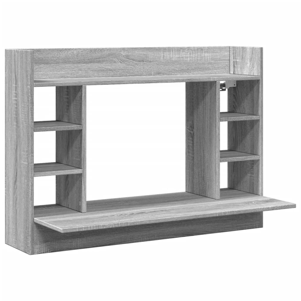 Wall-Mounted Desk Grey Sonoma 105x48x75 cm Engineered Wood