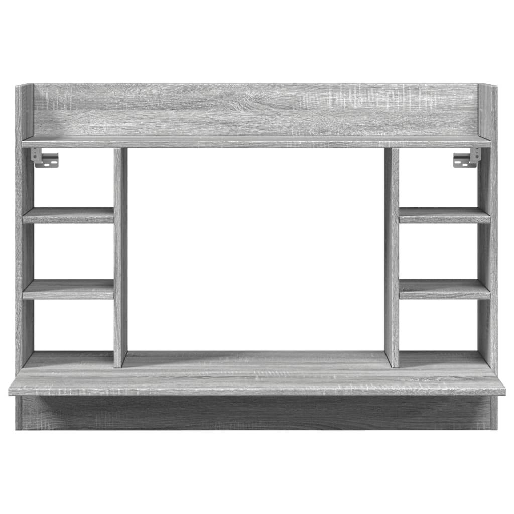 Wall-Mounted Desk Grey Sonoma 105x48x75 cm Engineered Wood