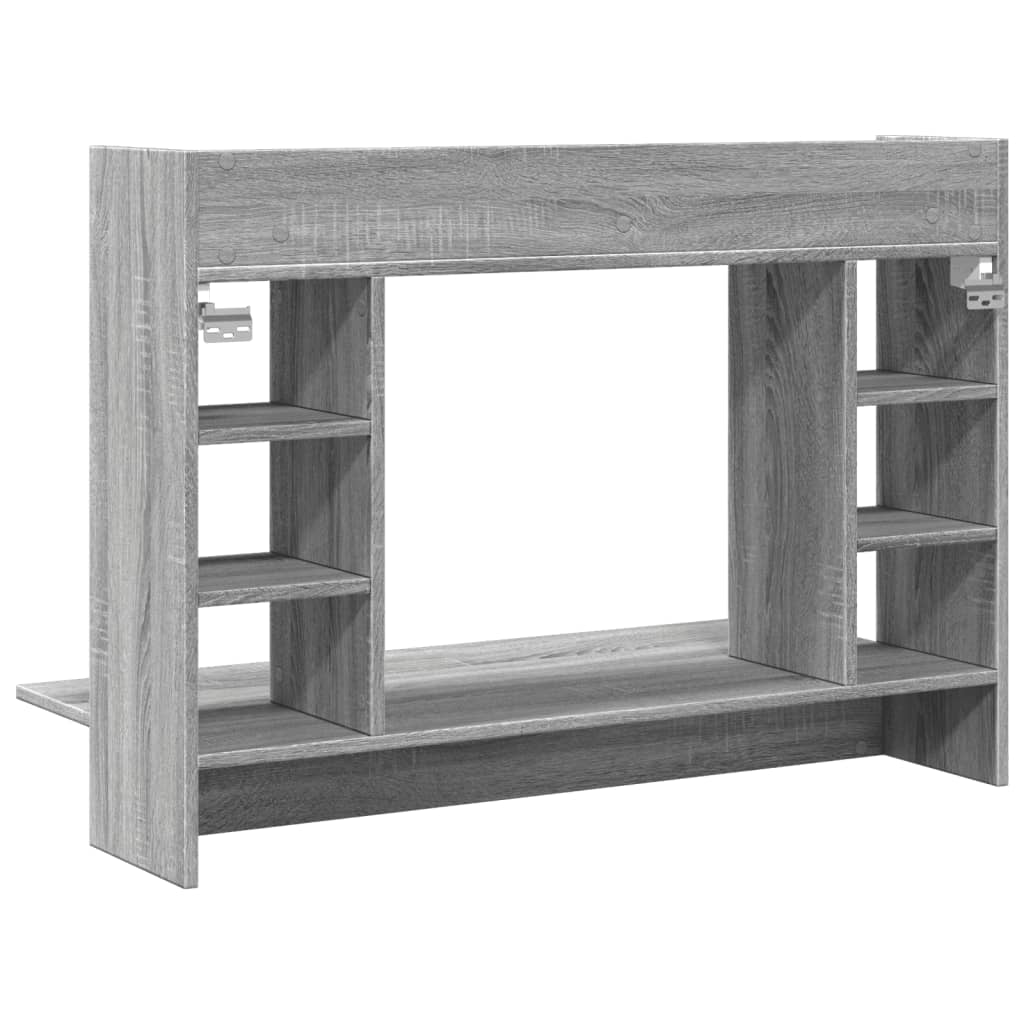 Wall-Mounted Desk Grey Sonoma 105x48x75 cm Engineered Wood