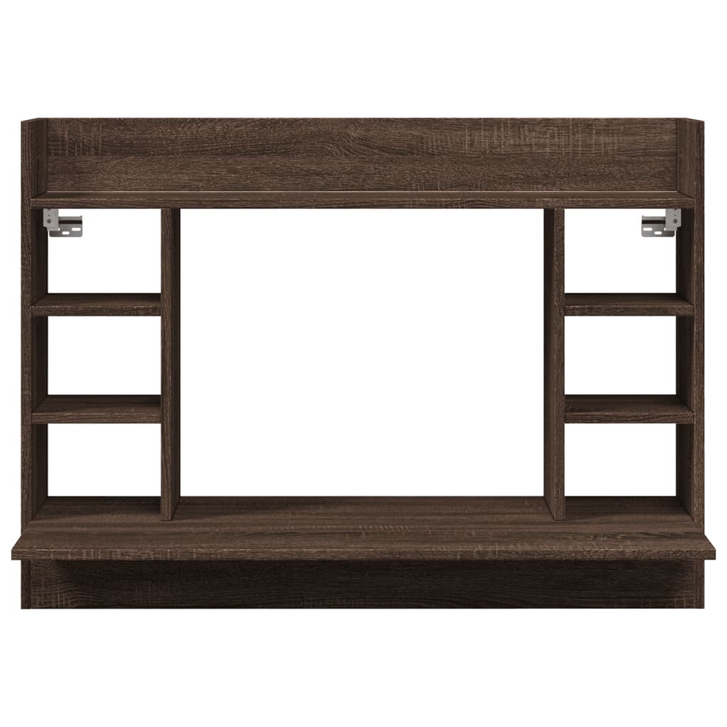 Wall-Mounted Desk Brown Oak 105x48x75 cm Engineered Wood