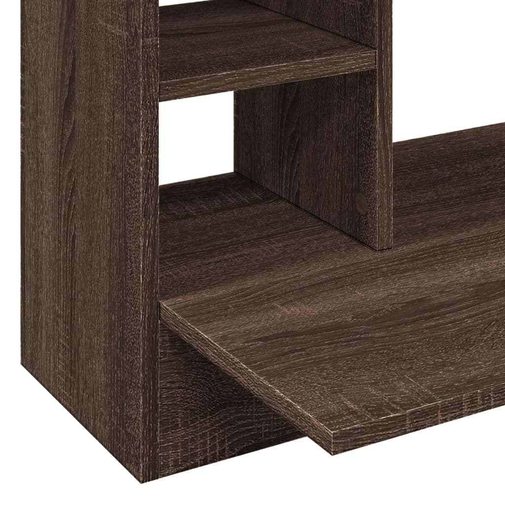 Wall-Mounted Desk Brown Oak 105x48x75 cm Engineered Wood