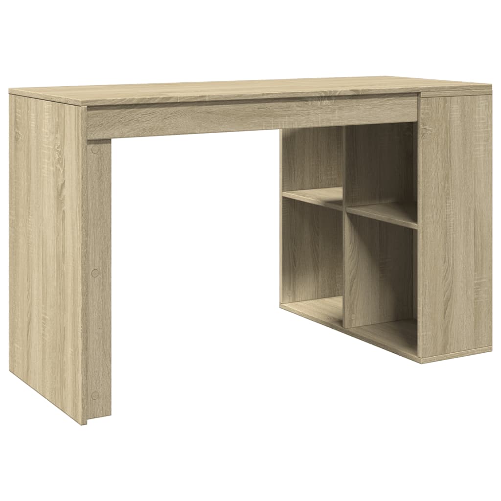 Office Desk Sonoma Oak 123.5x73.5x75 cm Engineered Wood