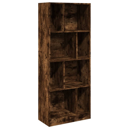 Bookcase Smoked Oak 57x28.5x141 cm Engineered Wood