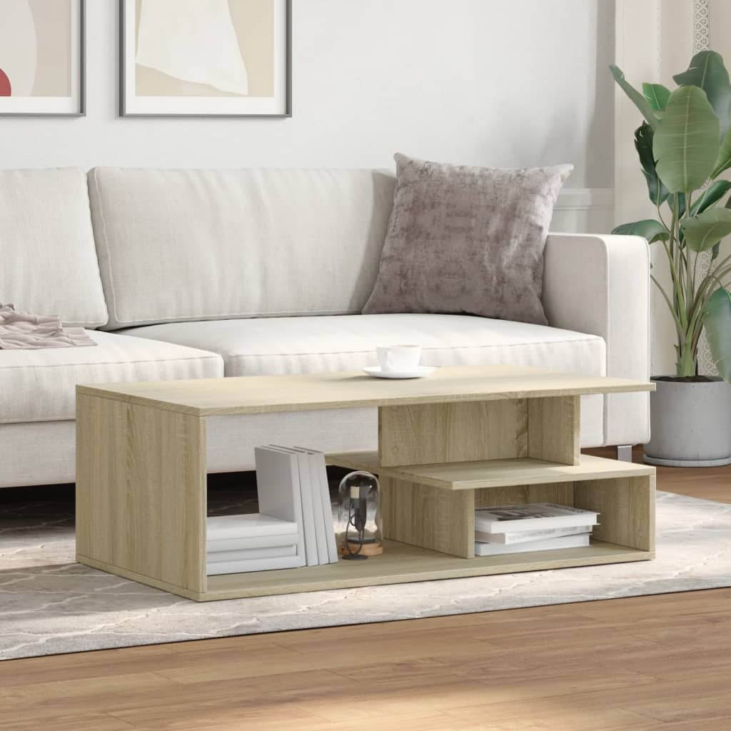 Coffee Table Sonoma Oak 102x55x35 cm Engineered Wood