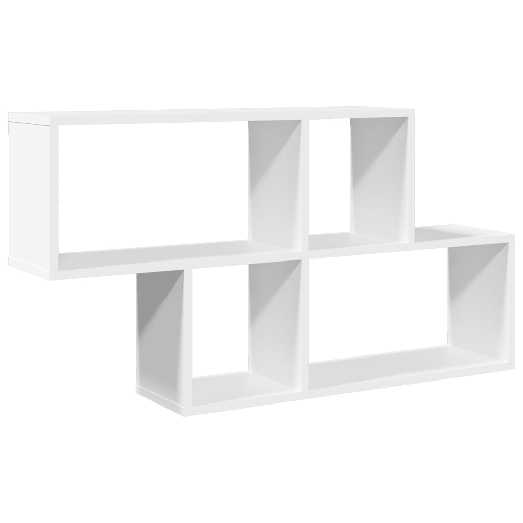 Wall Shelf White 100x20x53 cm Engineered Wood