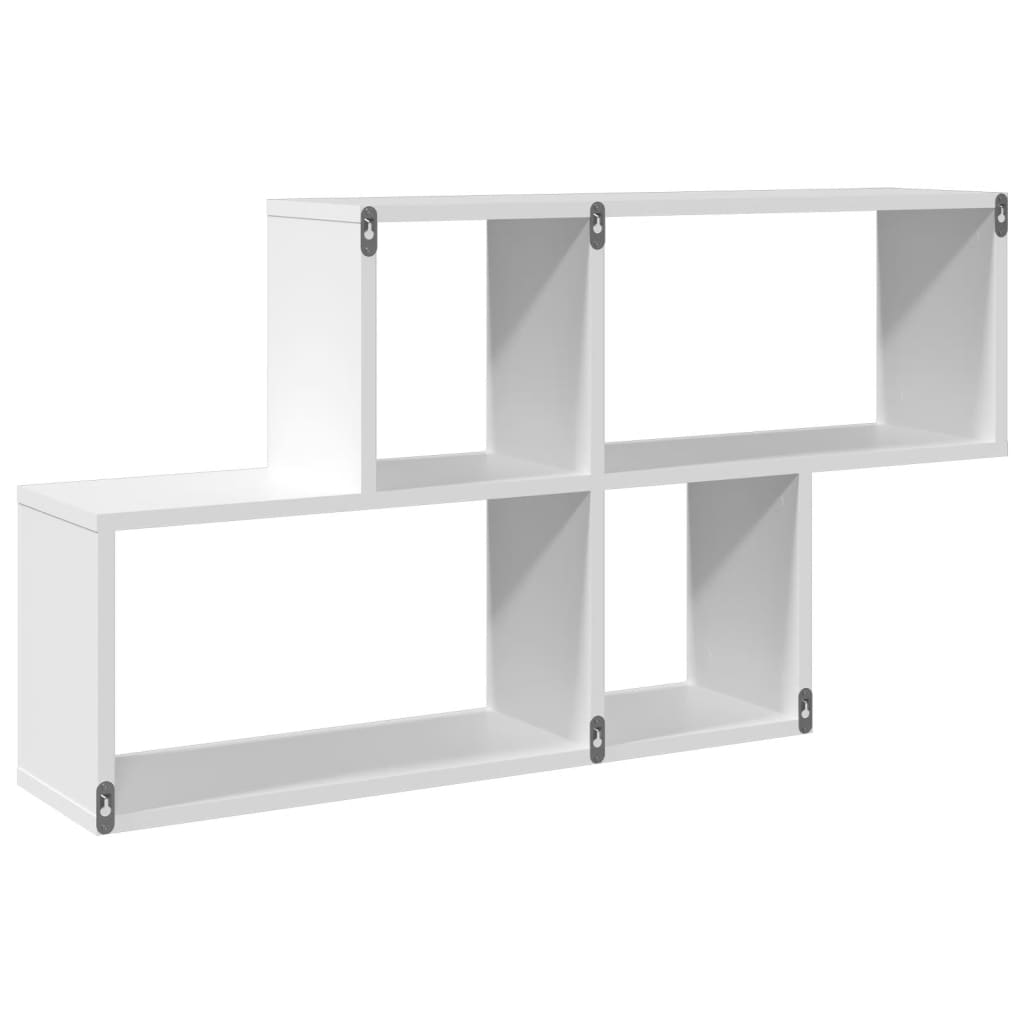 Wall Shelf White 100x20x53 cm Engineered Wood