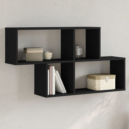 Wall Shelf Black 100x20x53 cm Engineered Wood