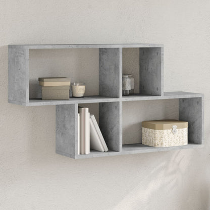 Wall Shelf Concrete Grey 100x20x53 cm Engineered Wood