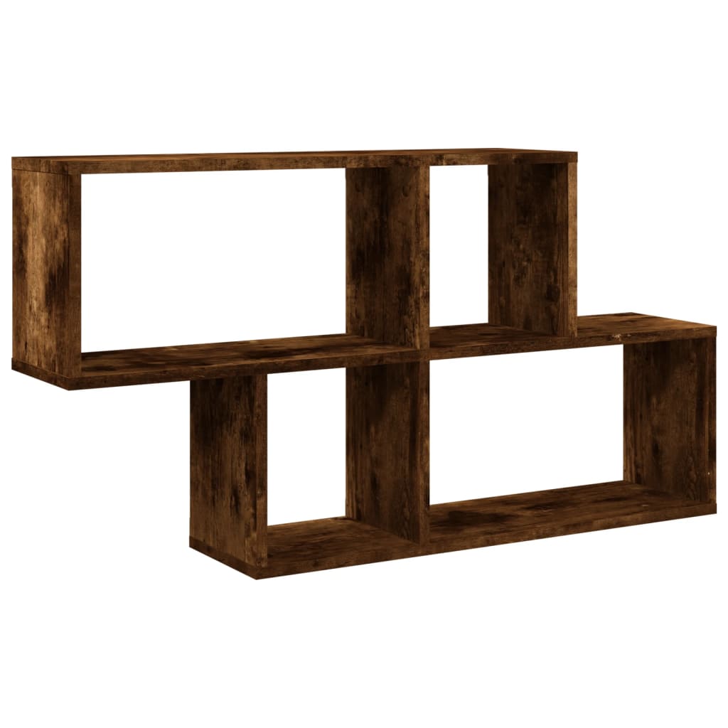 Wall Shelf Smoked Oak 100x20x53 cm Engineered Wood