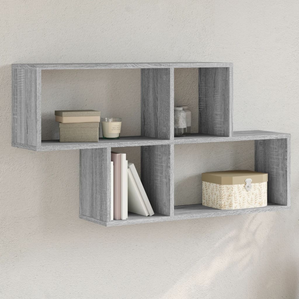 Wall Shelf Grey Sonoma 100x20x53 cm Engineered Wood