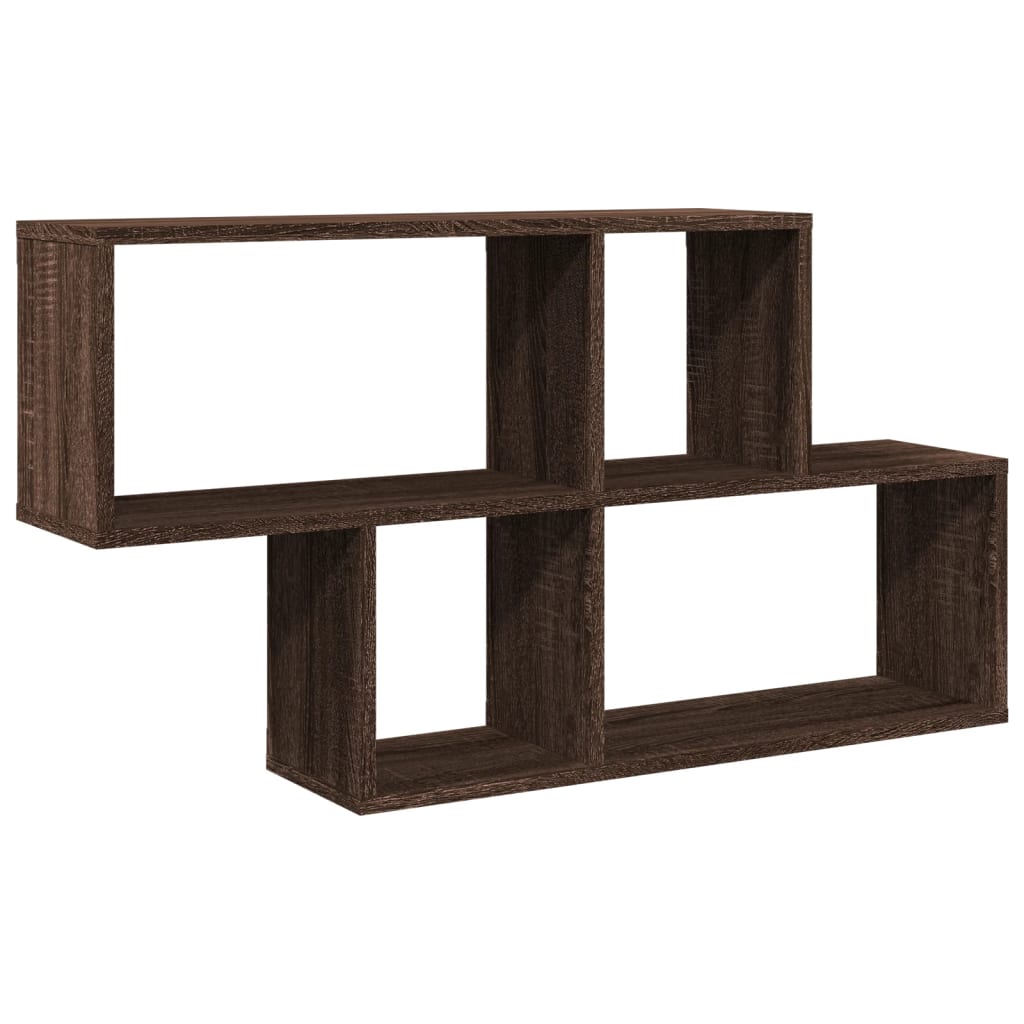 Wall Shelf Brown Oak 100x20x53 cm Engineered Wood