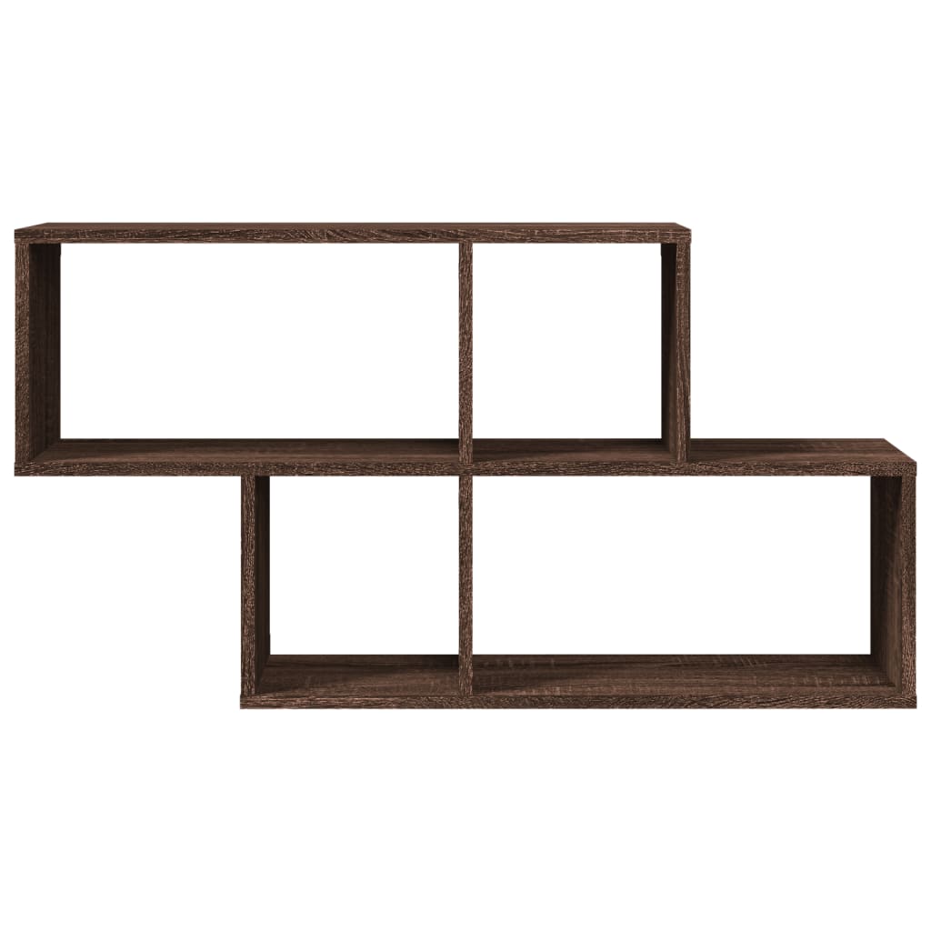 Wall Shelf Brown Oak 100x20x53 cm Engineered Wood