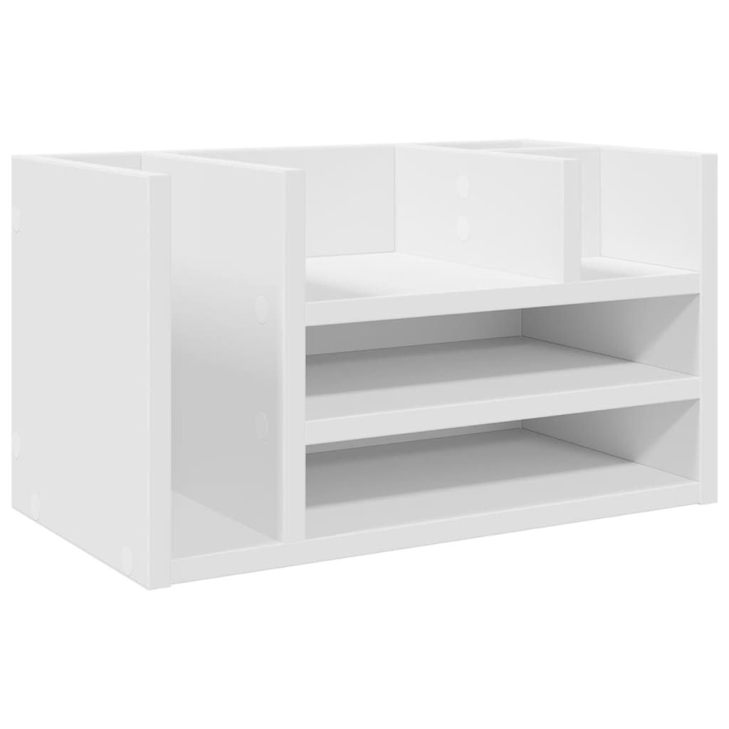 Desk Organiser White 44.5x24x25 cm Engineered wood