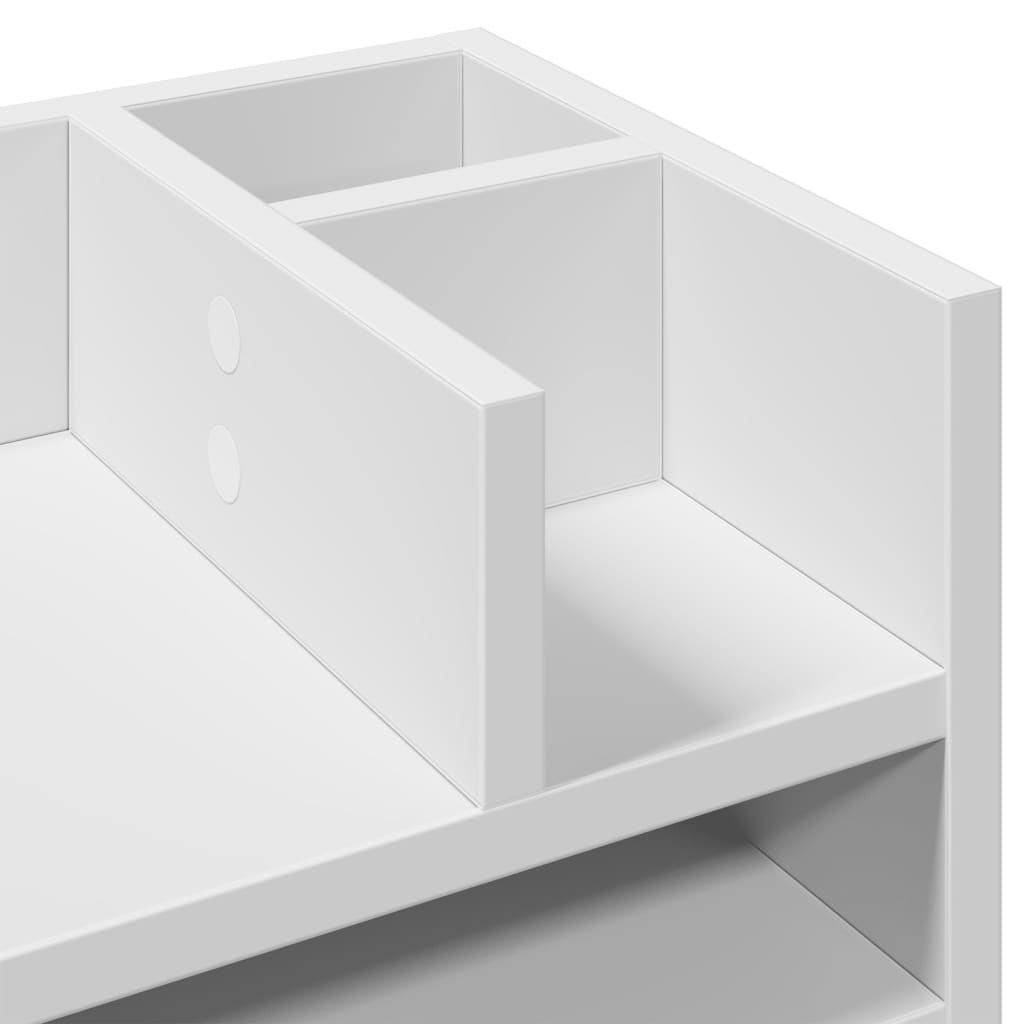 Desk Organiser White 44.5x24x25 cm Engineered wood